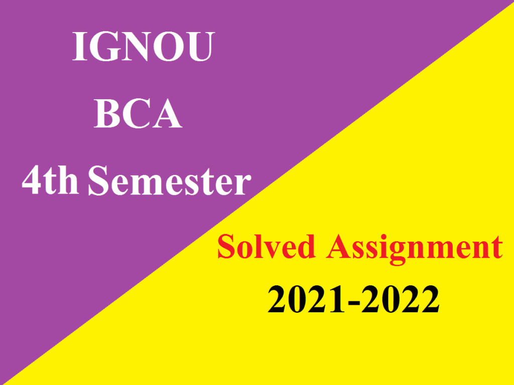 ignou bca assignment front page