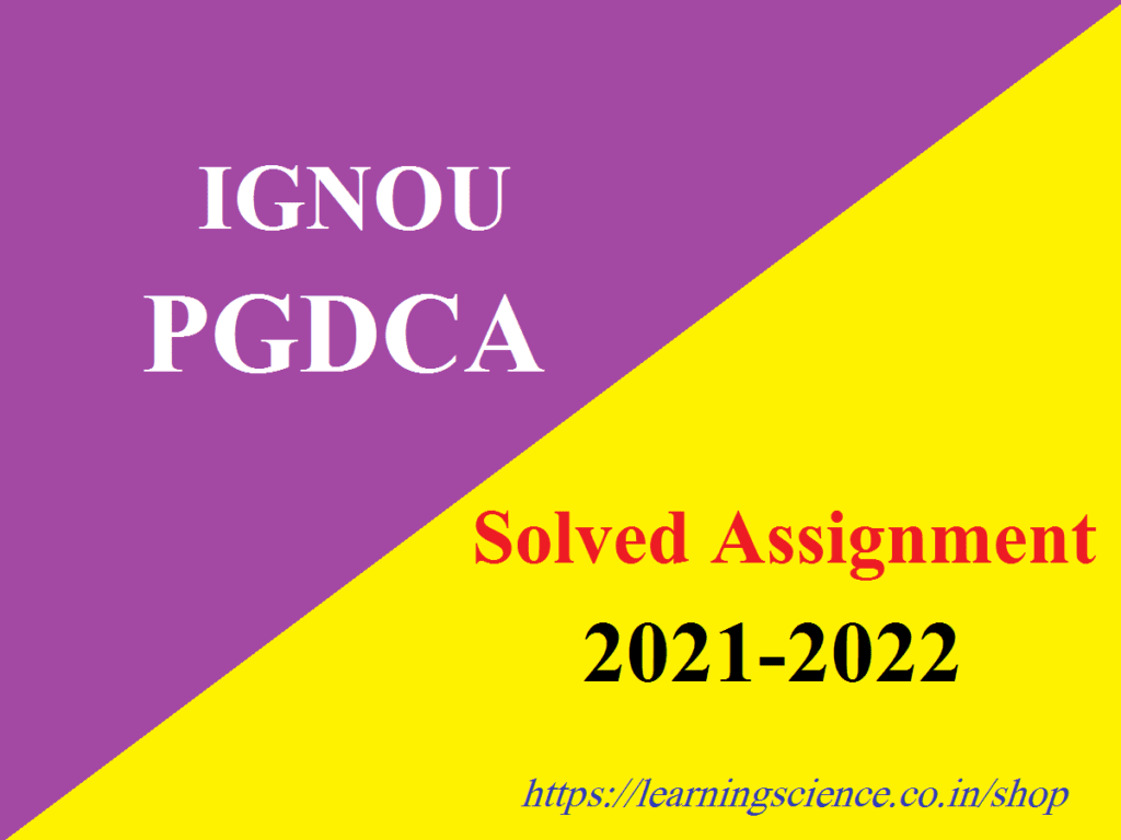 ignou pgdca new solved assignment