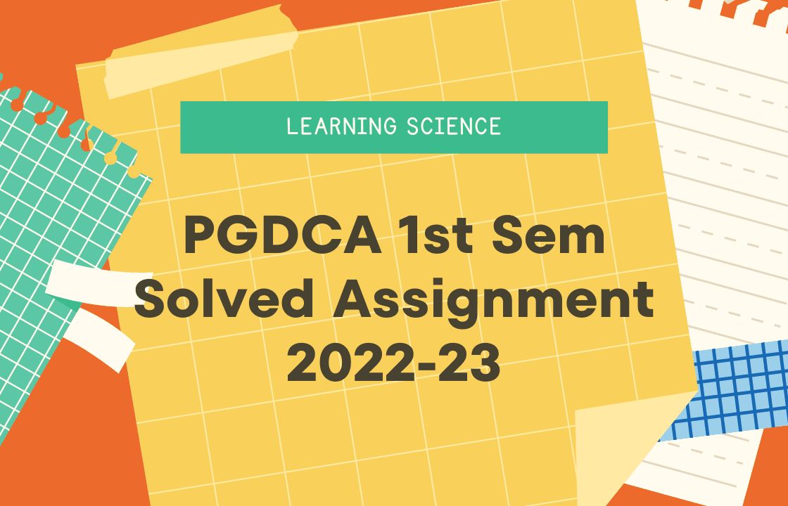 ignou pgdca solved assignment free