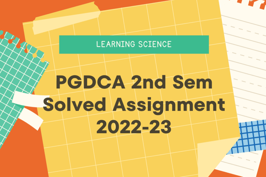 ignou assignment pgdca new