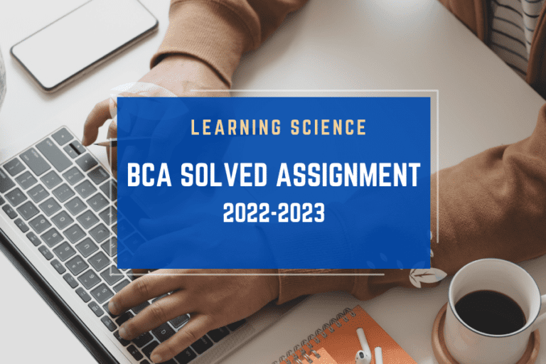 IGNOU BCA Solved Assignments 2022-23 Solution