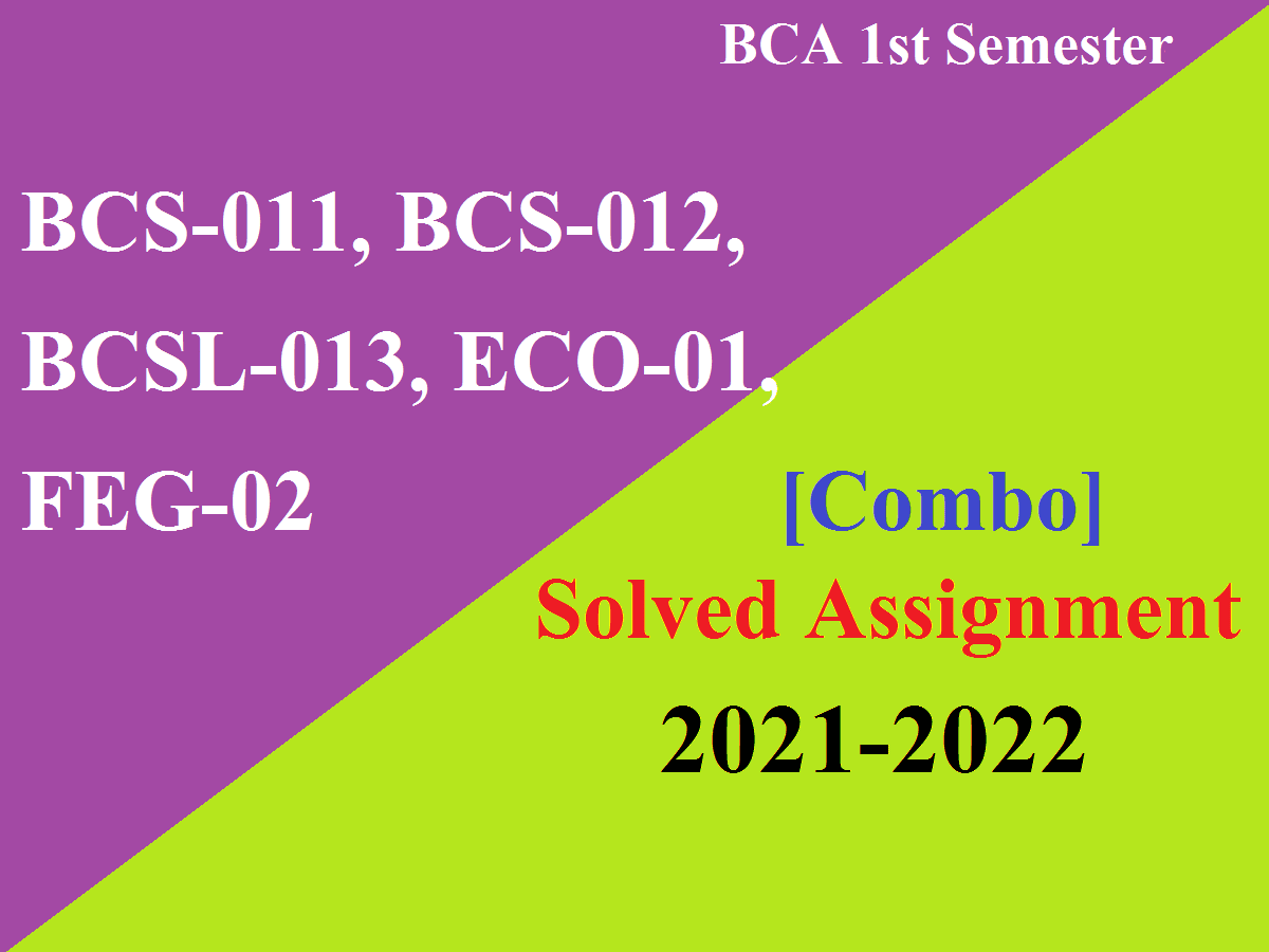 ignou solved assignment bca 1st sem