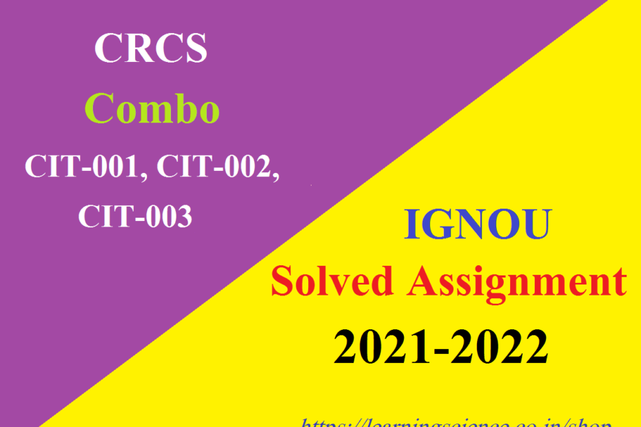 CRCS Solved Assignment 2021-22