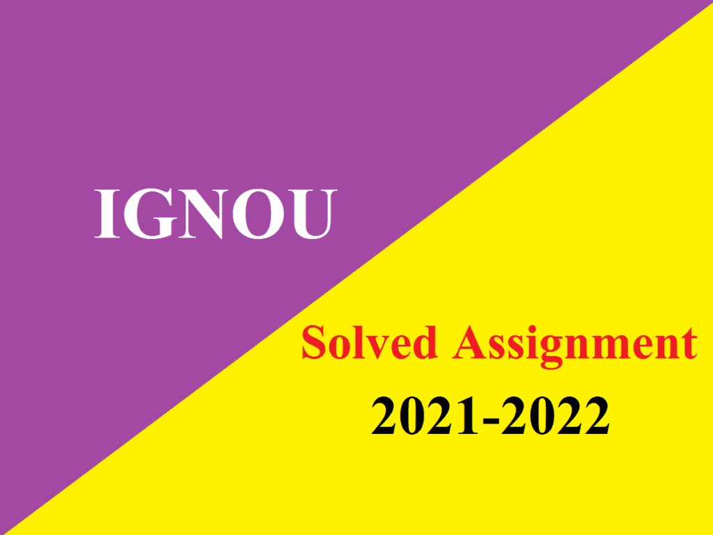 ignou bscg solved assignment 2021 22